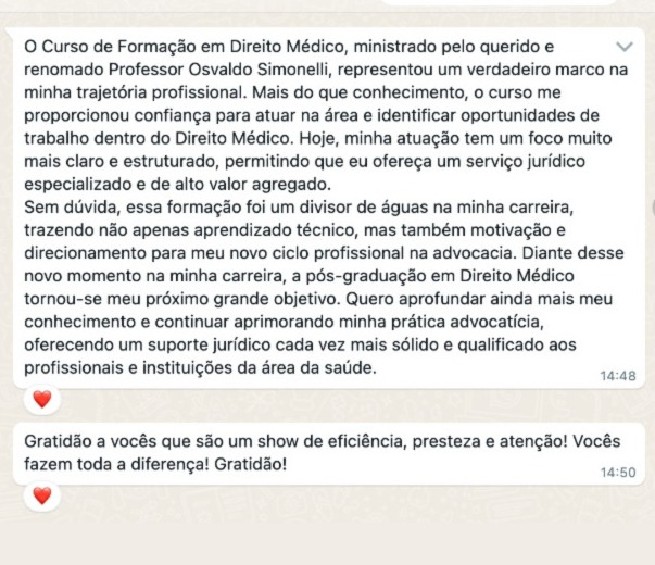 Formação Direito Médico